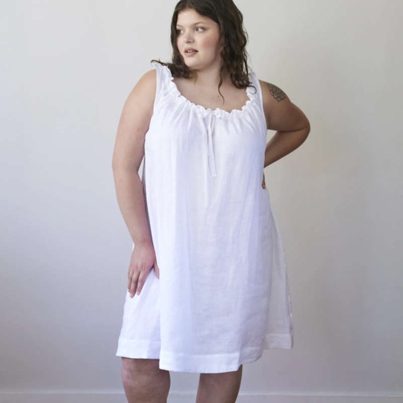 plus size linen nightgown