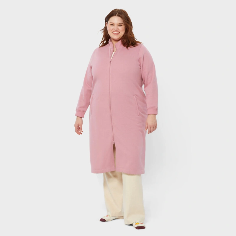 plus size zip up robes