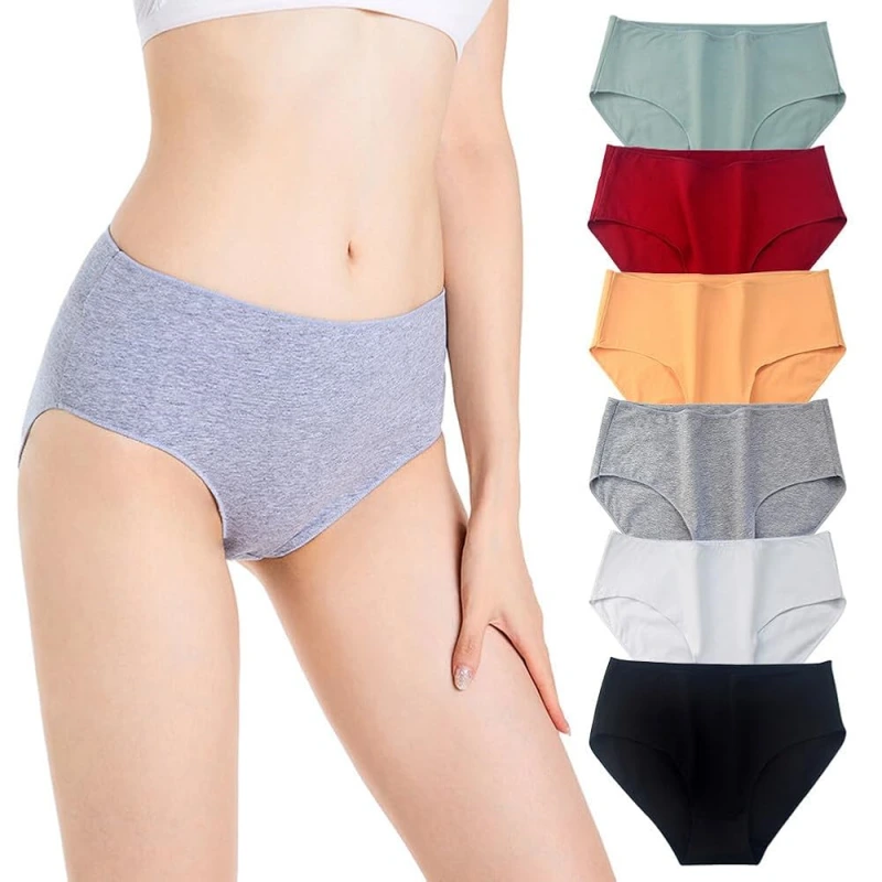 seamless cotton underwear high waisted