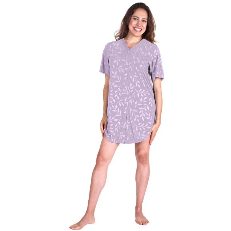 snap button nightgown