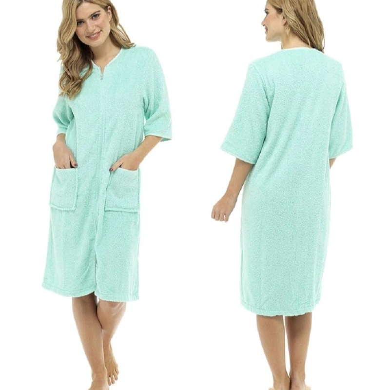 terry cloth button up robe