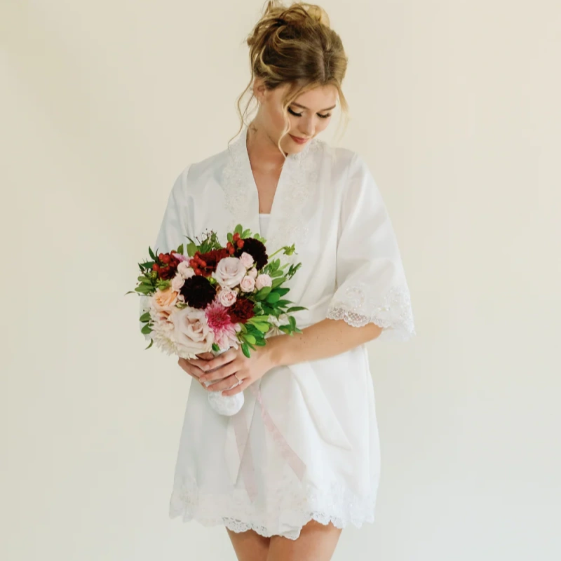 vintage bridal robe