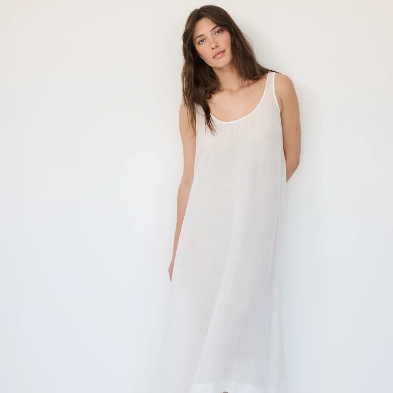 white linen nightgown