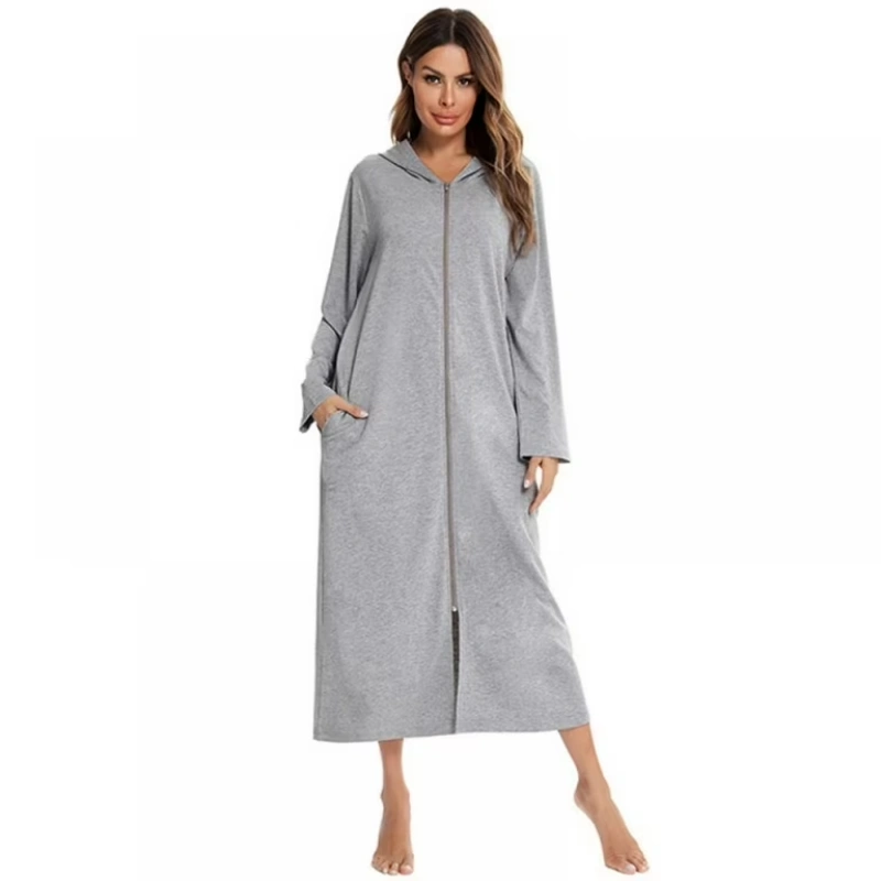 womens zip front robes