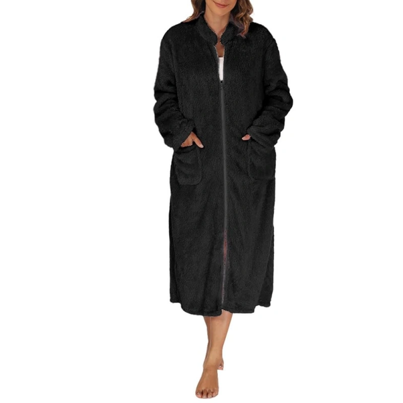 zip up robe with pockets