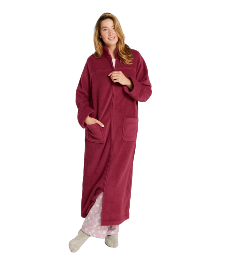zip up robe