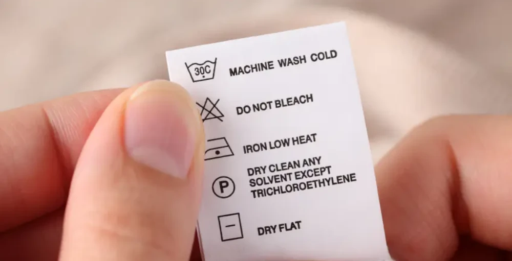 acetate clothing care label instructions