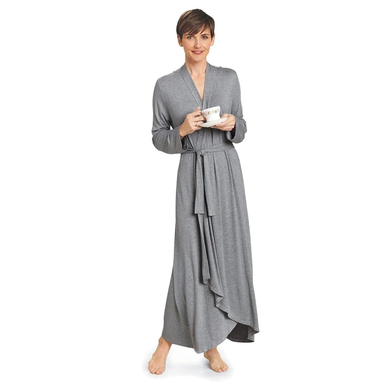 bamboo long wrap robe