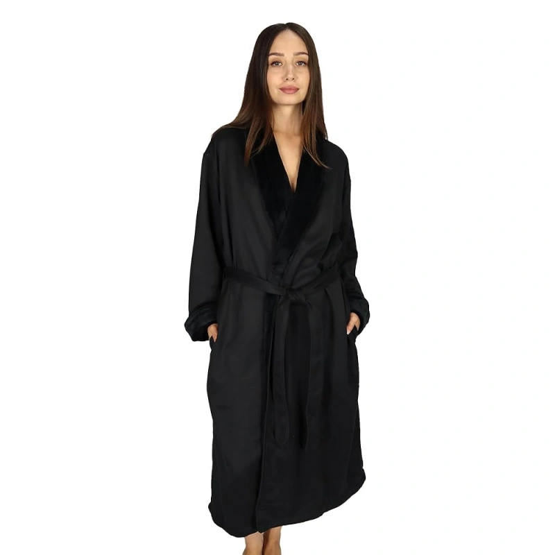 black microfiber robe