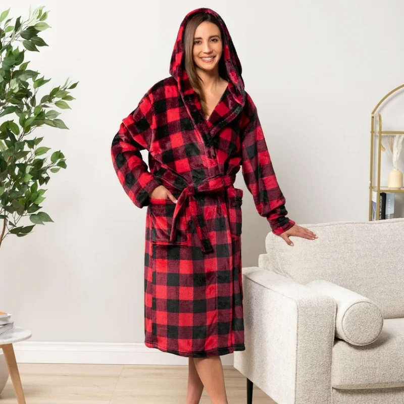 buffalo plaid robe
