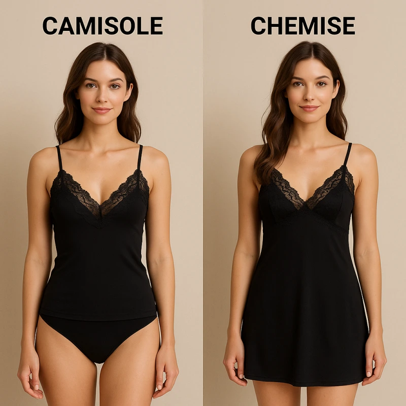 chemise vs camisole