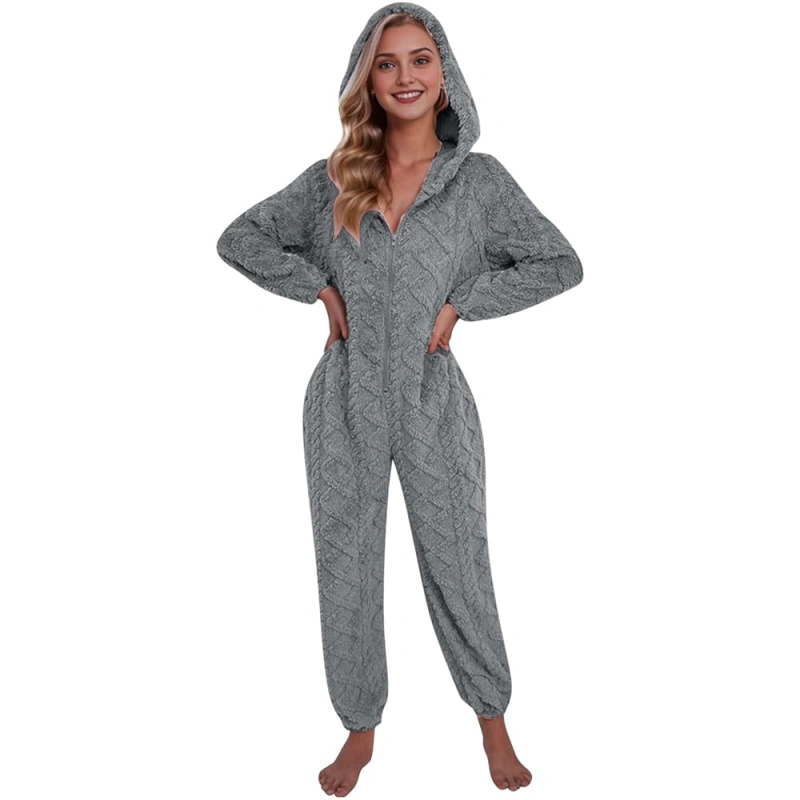 fleece pajamas jumpsuit