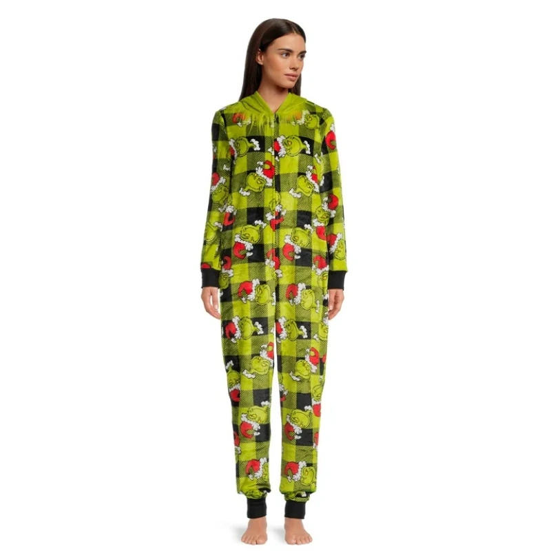 grinch jumpsuit pajamas