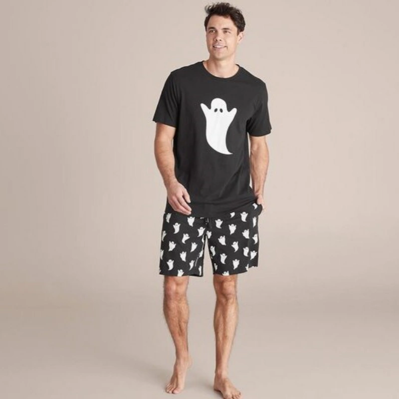halloween mens pajama sets with shorts