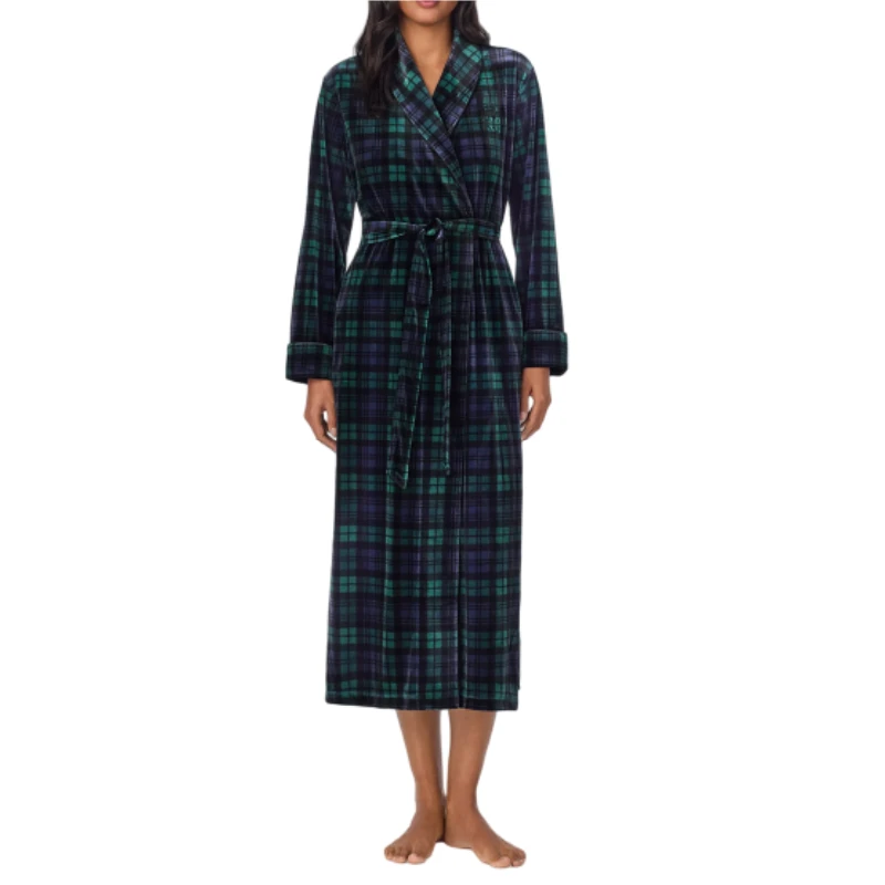 long plaid robe