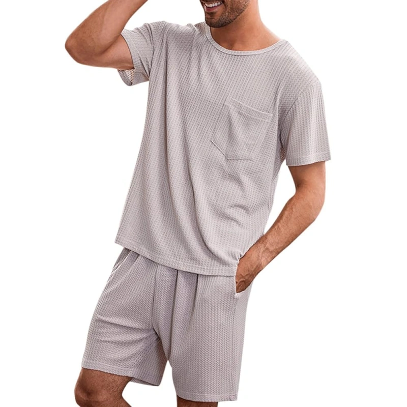 mens summer short pajama sets