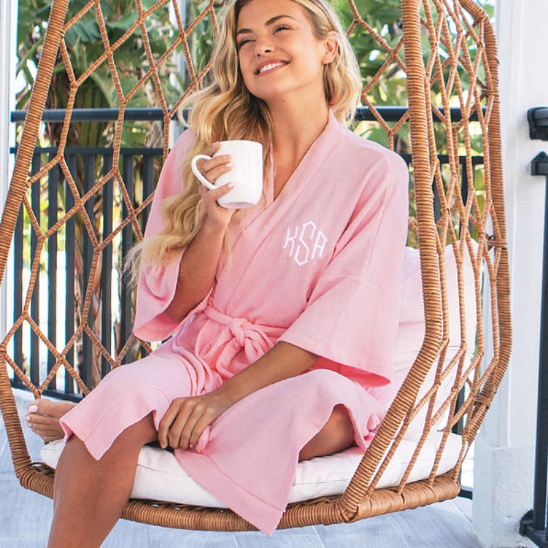 monogram bath robe