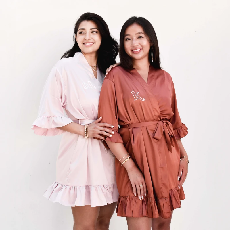 monogrammed bridesmaid robes