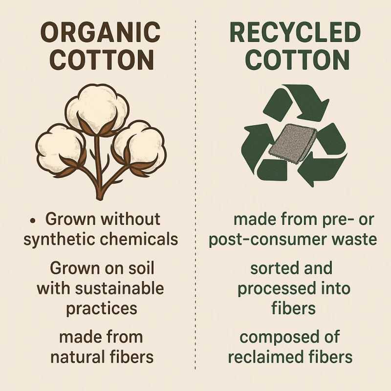 organic cotton vs recycled cotton