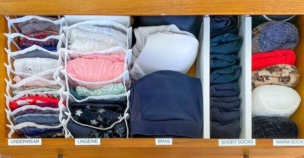 ROUFA Organizer Per Cassetti A Nido D'Ape | Divisorio Modulare Per Biancheria Intima, Calzini E Accessori, 12 Pezzi