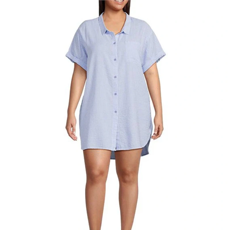 plus size sleep shirt with buttons