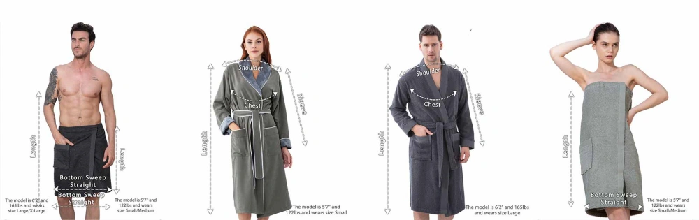 robe size chart guide