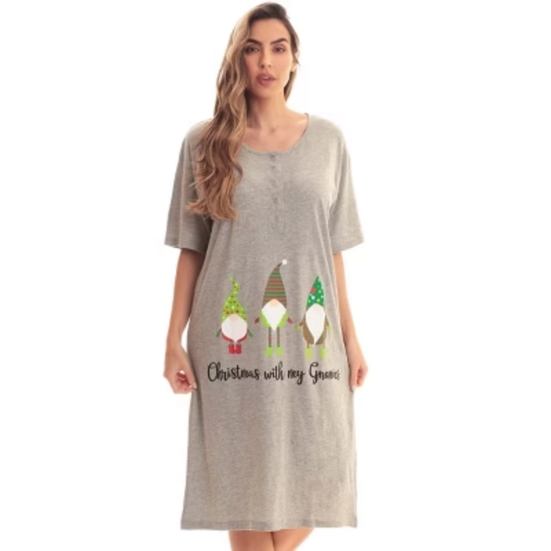 short sleeve christmas nightgown