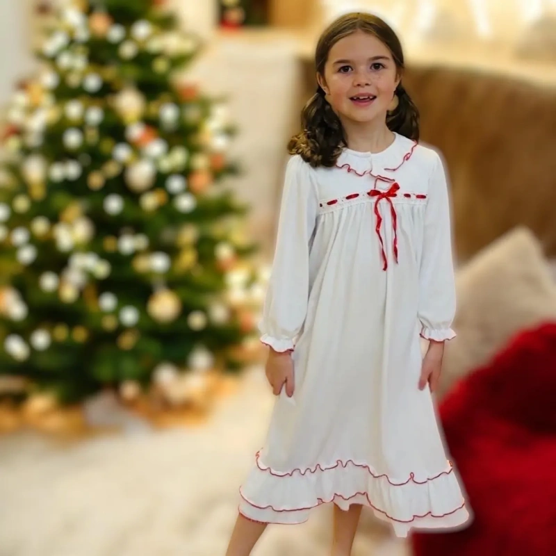 smocked christmas nightgown