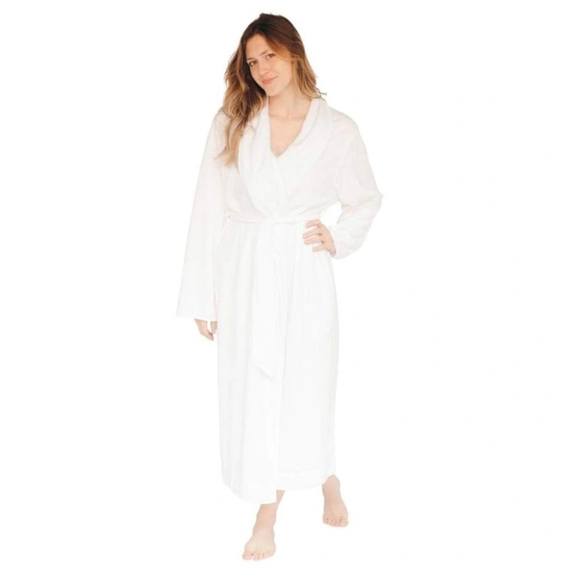 white microfiber robe
