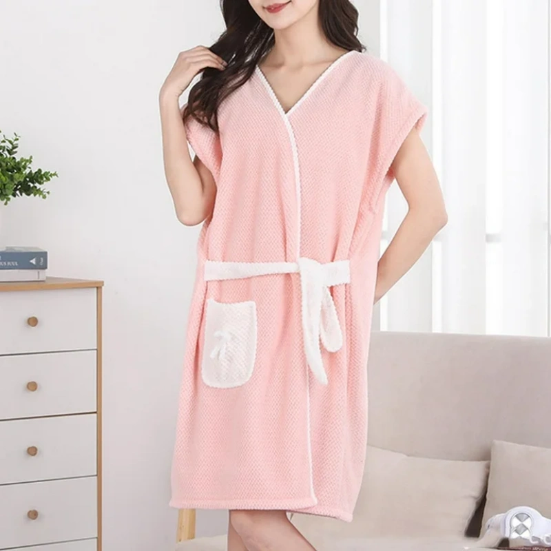 wrap around towel robe