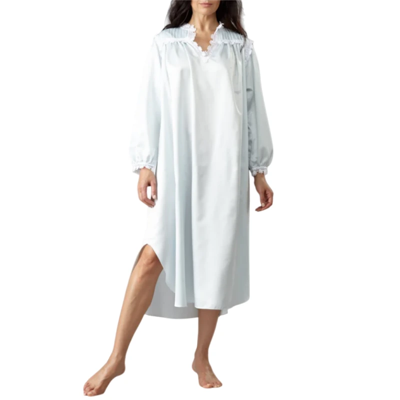 fleece lined satin nightgown