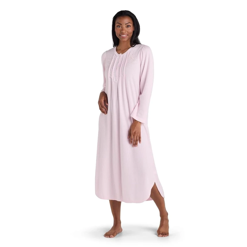 long sleeve knit nightgown