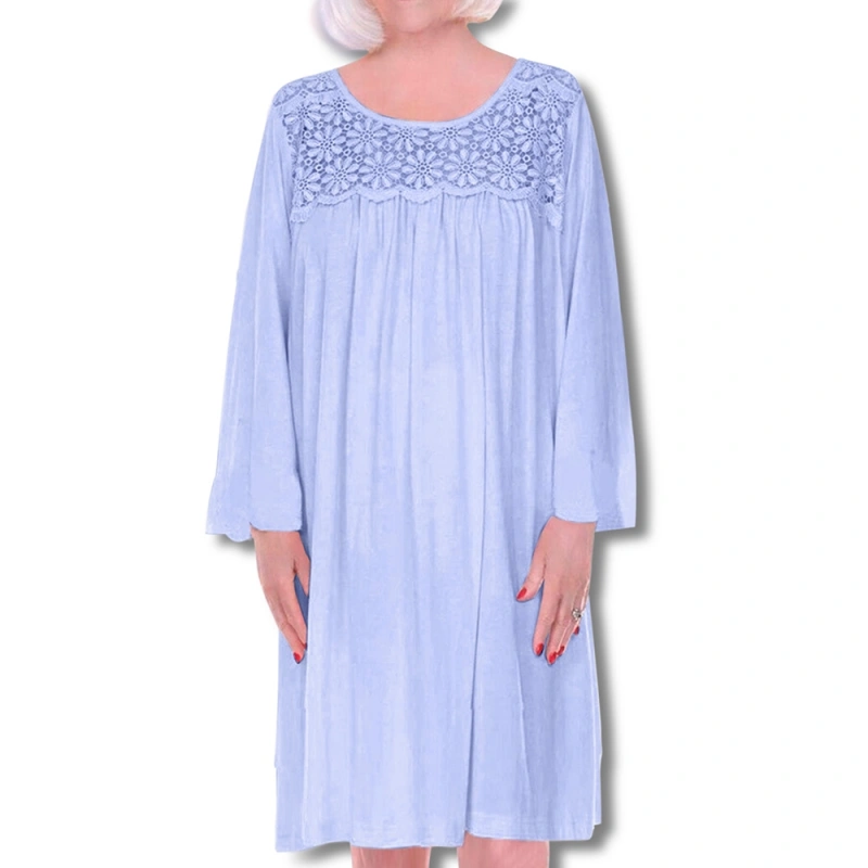 long sleeve nightgown for elderly