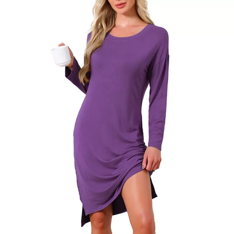 long sleeve rayon nightgown