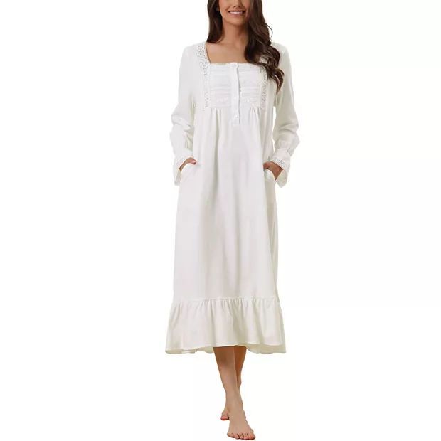 long sleeve victorian nightgown