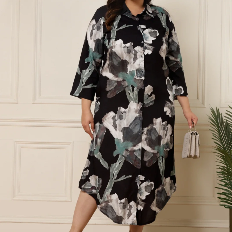 plus size rayon robe