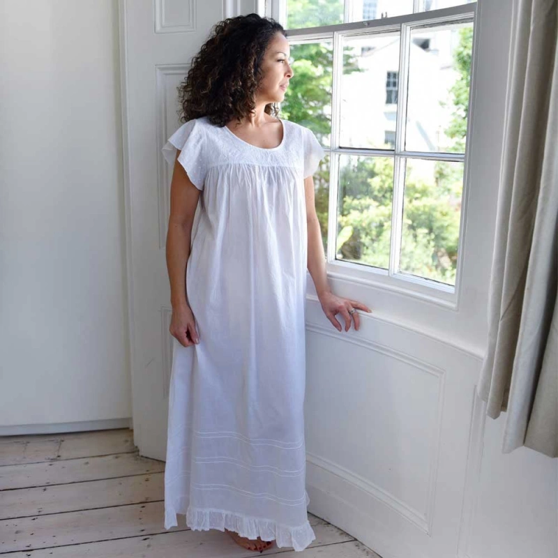 short sleeve long nightdress