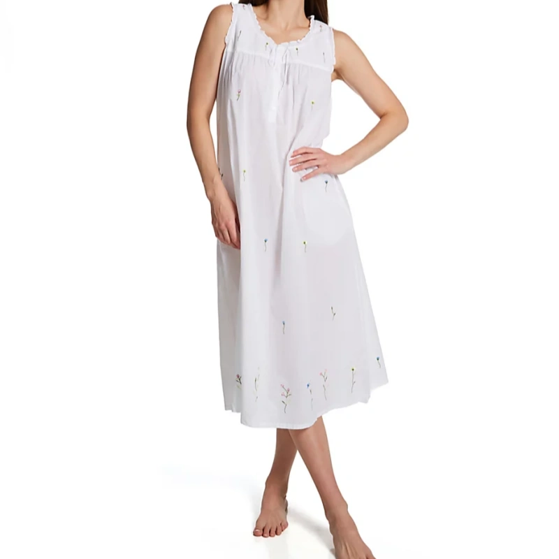 sleeveless cotton nightgown