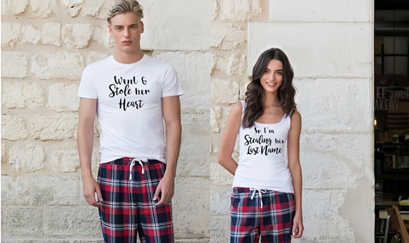 choosing cute couple pajamas