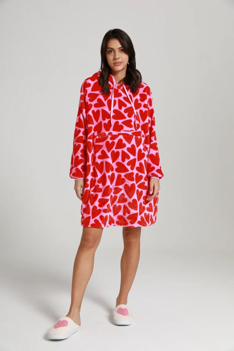 hooded sweatshirt nightgown​