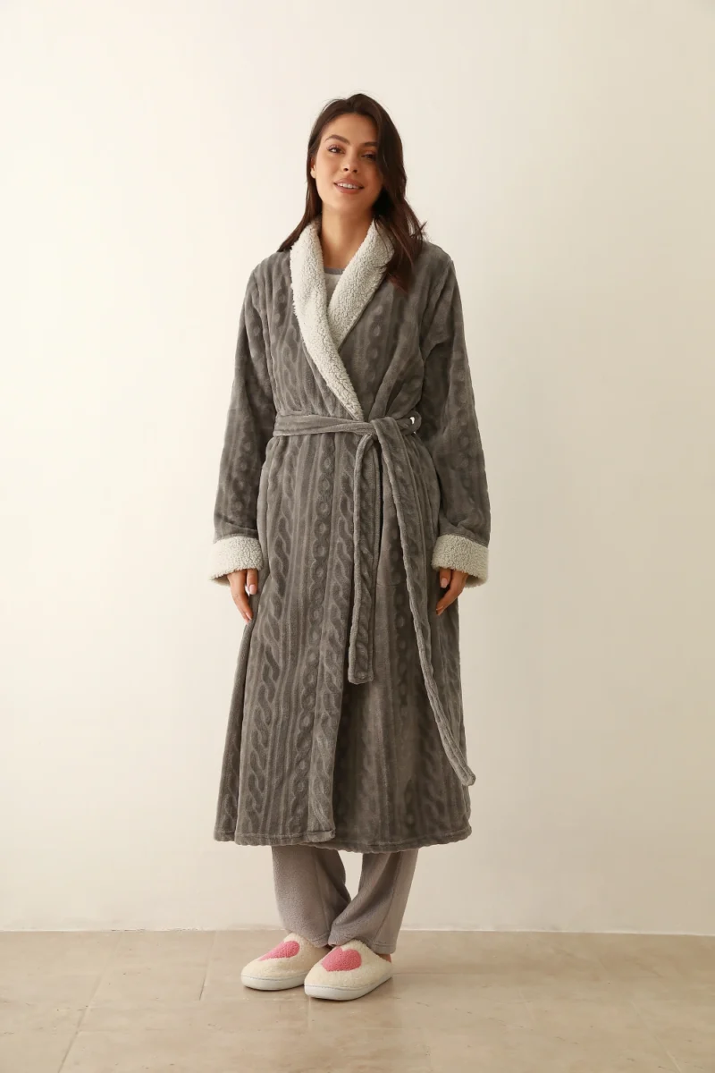 long flannel robe