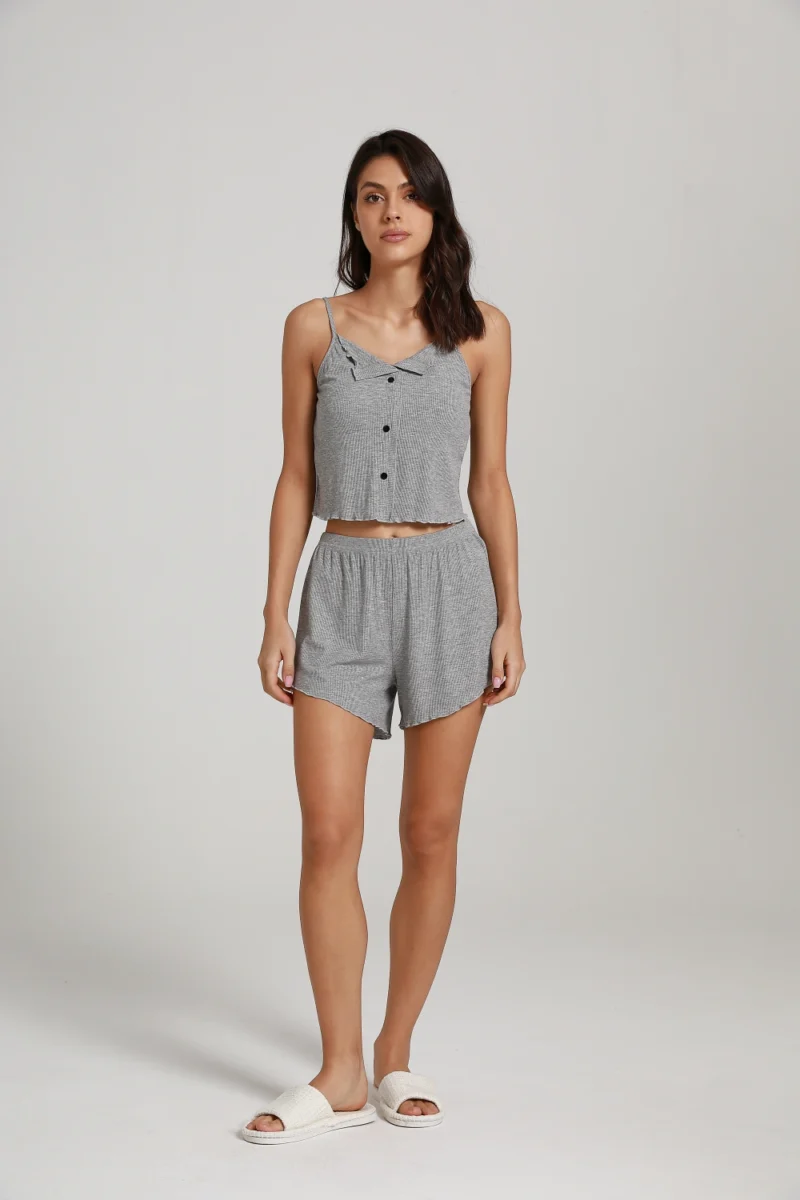 geribbelde modal pyjama