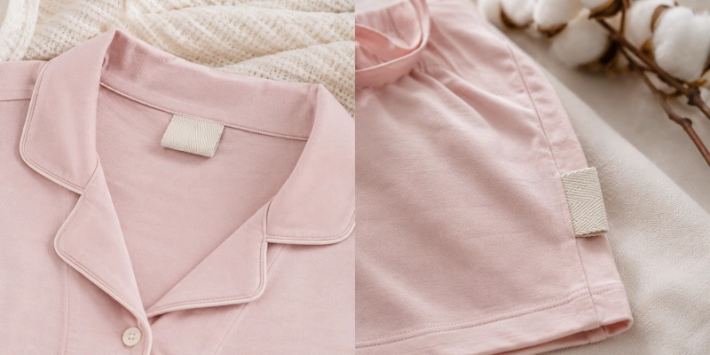 woven labels in custom pjs
